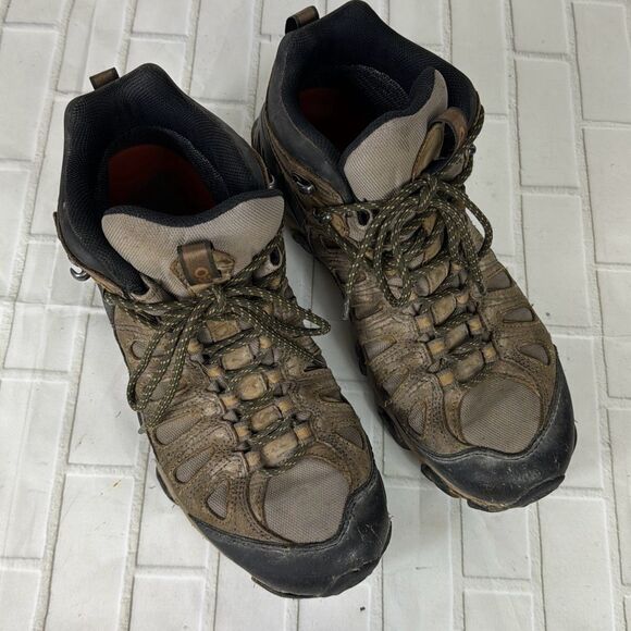 Oboz B Hiking Boots Dry Waterproof Mens 11.5 Sawtooth Waterproof Athletic Brown - Picture 2 of 10